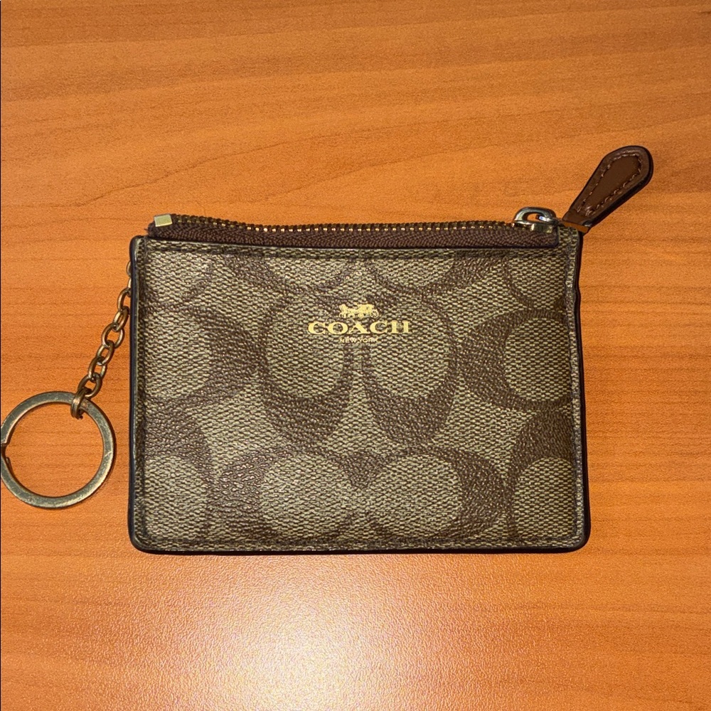 Coach Brown Key & Card Holder